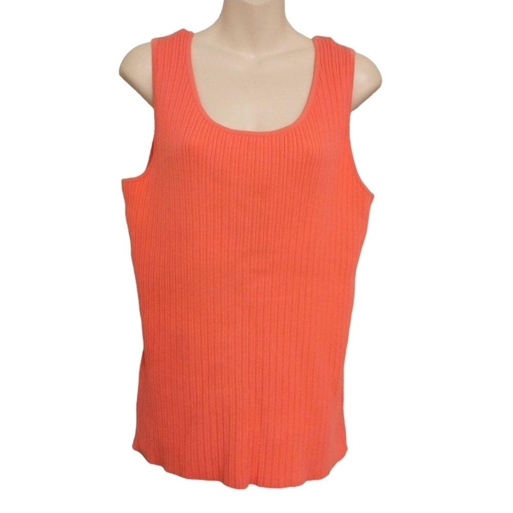🔵BOGO FREE🔵 NWT Ms. Lee Ribbed Peach Tank Top Sz 2X